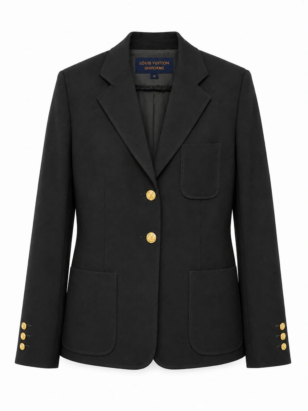 Louis Vuitton Black Tailored Blazer Jacket Size 42 classy! Beautiful!